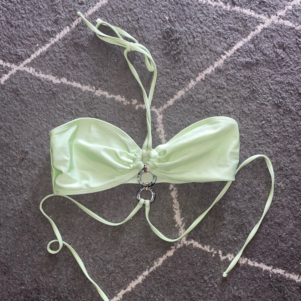 Ring Linked Halter Bikini Top